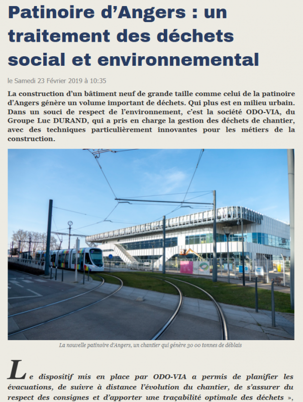 Patinoire d’Angers : traçabilité et logistique maîtrisées