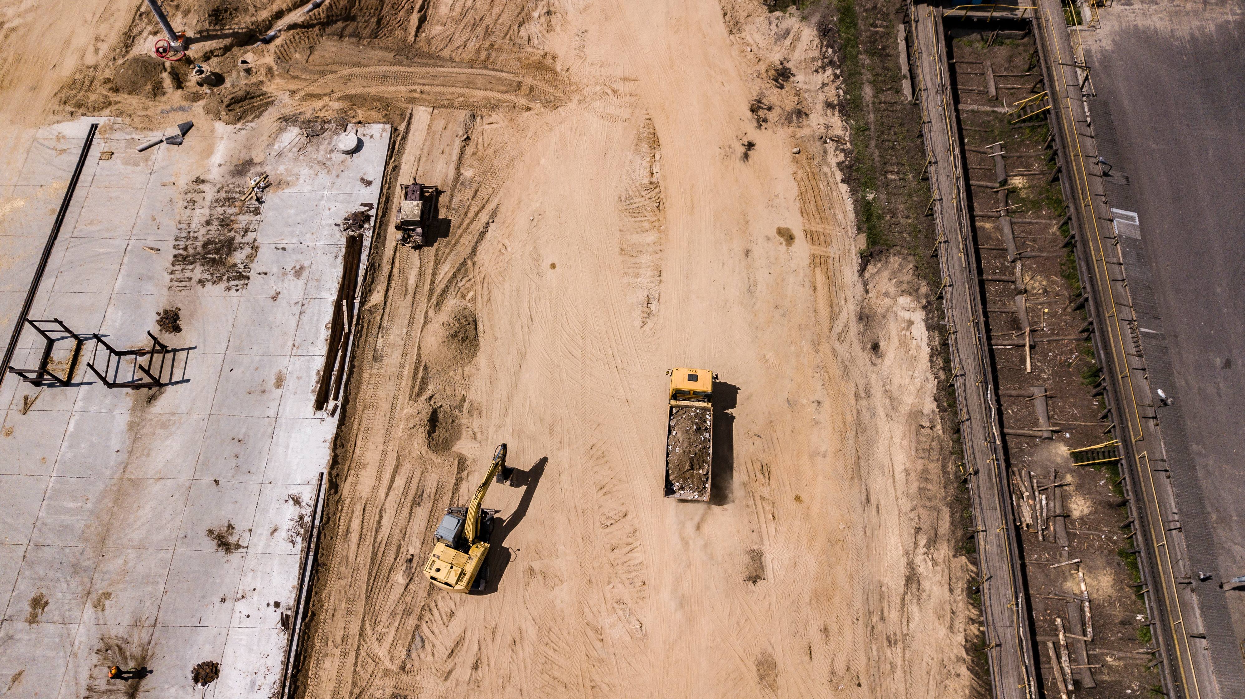 Vue aérienne d’une route